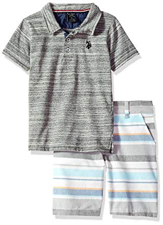 U.S. Polo Assn. Baby Boys' Polo Shirt and Short Set