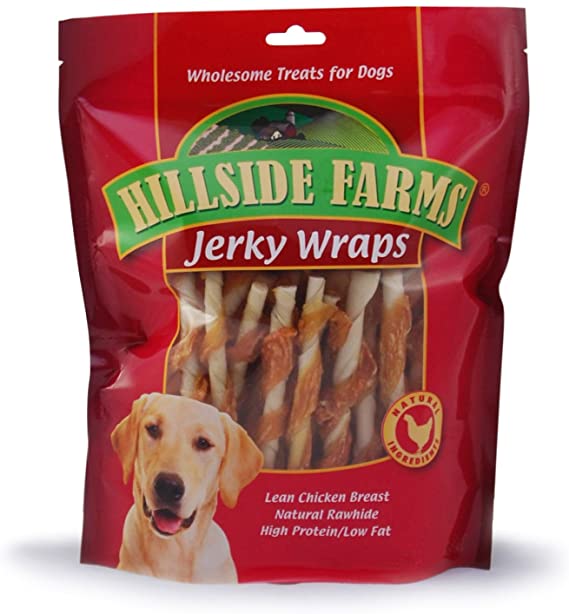 Hillside Farms Filler Free Chicken Jerky & Rawhide Wraps, Premium Treats for Dogs, 32-Ounce Bag
