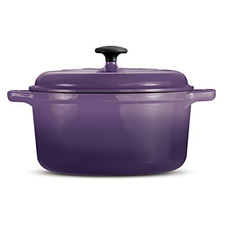 Tramontina 80131/633DS Style Porcelain Enamel Cast Iron Dutch Oven, 6.5 Quart, Purple