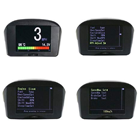 Autool X50 PLUS Multi-Function Car OBD Smart Digital Meter & Alarm Fault Code Water Temperature Gauge Digital Voltage Speed Meter Display Support 12V OBDII Diesel Vehicles