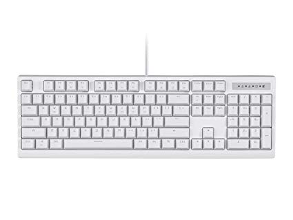 Monoprice Brown Switch Full Size Mechanical Keyboard - White | Ideal for Office Desks, Workstations, Tables - Workstream Collection