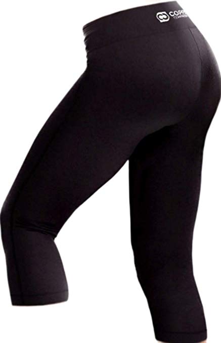 Copper Compression Womens Capri Leggings - High Waist 3/4 Pants, Tights, Capris