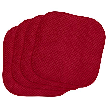 Bounce Comfort Bon Appetite (4 Piece) Cushioned Chair Pad Set, 4-Pack, Barn Red
