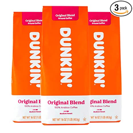 Dunkin' Donuts Dunkin Donuts Coffee Original Blend 16 OZ Bag, Pack of 3