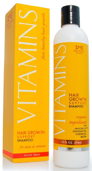 Vitamins Hair Loss Shampoo - 121% Hair Growth and 47% Less Thinning Hair in Clinical Trials- 296ml- With DHT Blockers and Biotin for Fast Regrowth – Best Hair Restoration Product for Men and Women, 2 Month Supply