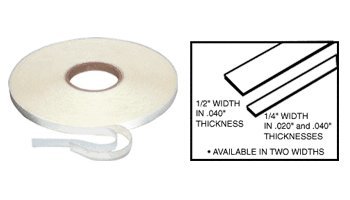 CRL 1/4" x .020" Transparent Acrylic Very Hi-Bond Adhesive Tape - 36 ft