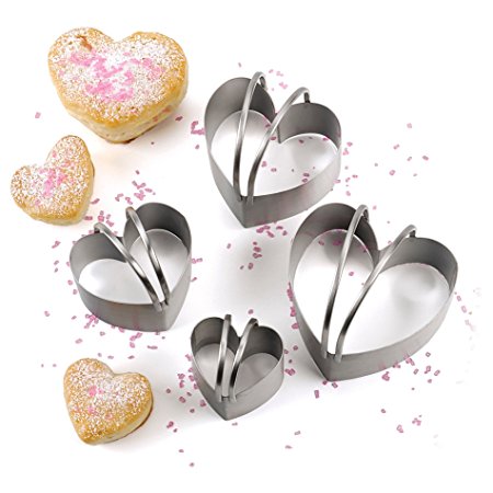 RSVP Endurance 4 Piece Heart Shaped Biscuit Cutter Set