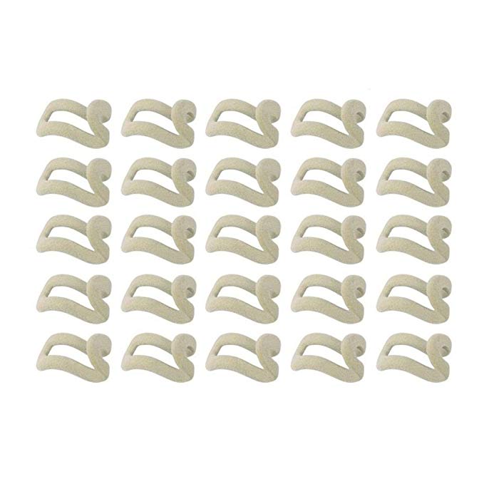 25 Pcs Mini Cascading Hanger Hooks Connector for Stack Clothes and Make Your Closet Space-saving (Beige)