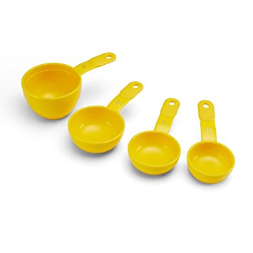 KitchenAid Plastic Measuring Cups, Meyer Lemon, Set of 4