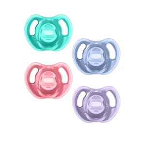 Tommee Tippee Ultra-light Silicone Pacifier, Symmetrical One-Piece Design, BPA-Free Silicone Binkies, 18-36 months, Pack of 4 Pacifiers