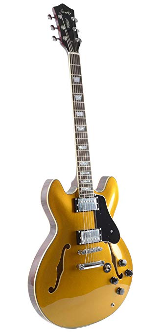 Firefly FF338 Semi Hollowbody Guitar (Gold).