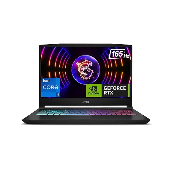 MSI Katana 15, Intel 12th Gen. i7-12650H, 40CM QHD 165Hz Gaming Laptop (8GBx2/1TB NVMe SSD/Windows 11 Home/NVIDIA GeForce RTX 4070,GDDR6 8GB/Black/2.25Kg), B12VGK-1295IN