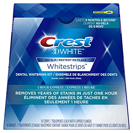 Crest 3D White Whitestrips 1 Hour Express Treatments, 7 Count