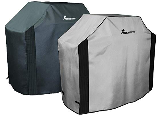 Montana Grilling Gear Classic Series Reversible BBQ Grill Cover - Ventilated BBQ Cover with Reduced Condensation – Weatherproof, Waterproof, Heavy Duty Material – 3 Year Warranty - 74 Inch