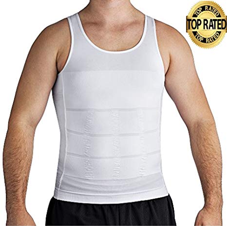 Roc Bodywear Men's Slimming Body Shaper Compression Shirt Slim Fit Undershirt Shapewear Mens Shirts Undershirts USA Company!