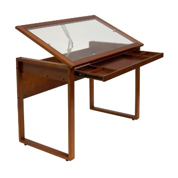 Studio Designs Ponderosa Glass Topped Table in Sonoma Brown 13280