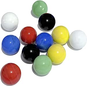 60 Pcs 0.63 Inch Glass Marbles for Marbles Game, Home Decoration, 6 Colors