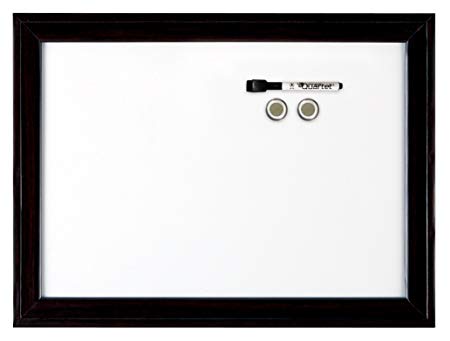 Quartet Espresso Home Decor Magnetic Dry-Erase Board, Wood Frame, 17 x 23 Inches (HDW1723B)