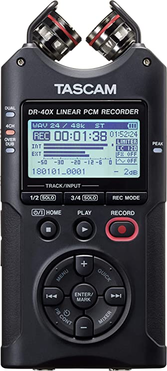 Tascam DR-40X Four-Track Digital Audio Recorder and USB Audio Interface