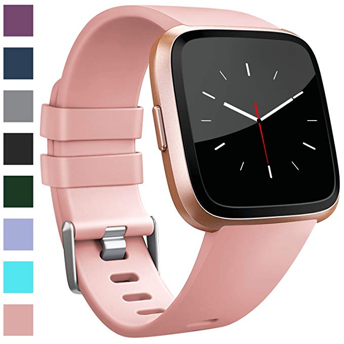 Vancle Compatible with for Fitbit Versa Bands, Breathable Sport Bands for Fitbit Versa Smartwatch