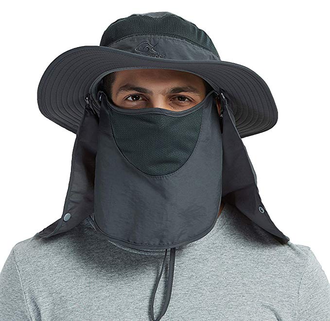 Ddyoutdoor Sun Protection Fishing Cap Neck Face Flap Hat