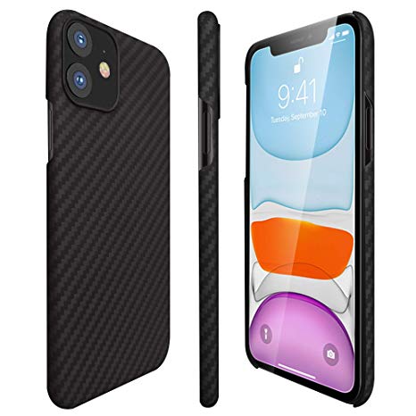 AIMOSIO Designed for iPhone 11 Case,6.1'' Slim Aramid Fiber Minimalist Phone Case,2019 [Real Body Armor Material] 3D-Grip Non Slip Strongest Durable Snugly Fit Ultra-Thin Snap-on Case