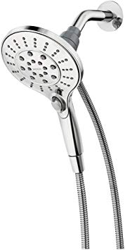 Moen 26112 Magnetix Handheld Shower Head Featuring Magnetic Holder Technology, 6 High Pressure Functions and 60 Inch Long Metal Hose