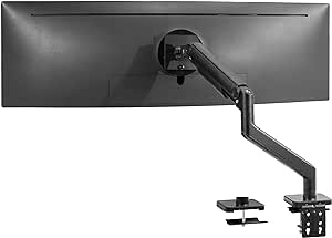 VIVO Heavy Duty Aluminum Ultrawide Monitor Tension Arm for 49 inch Screens up to 44 lbs, Premium Desk Mount Monitor Stand Designed for Samsung Odyssey G9 and More, Black, STAND-V101E