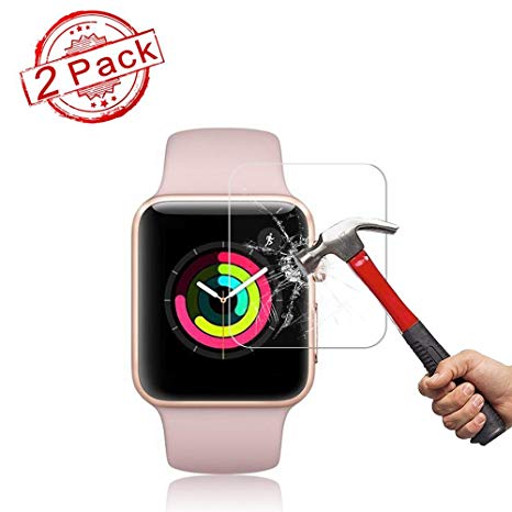 2 Pack Apple 38mm Watch Screen Protector (38mm Series 3/2/1 Compatible) Live2Pedal Full Coverage Anti-Scratch/Anti-Fingerprint/High Definition Screen Protector Compatible Apple Watch 38 mm