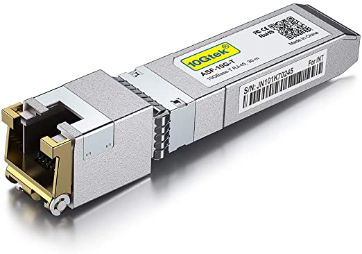 SFP  to RJ45 Copper Module - 10GBase-T Transceiver for Cisco SFP-10G-T-S, Ubiquiti UF-RJ45-10G, Netgear, D-Link, Supermicro, Broadcom, Linksys, up to 30m