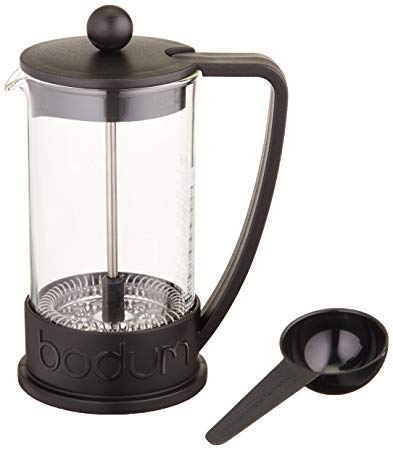 Bodum Brazil French Press 0.35-Liter 3-Cup Coffee Maker, 12-Ounce, Black