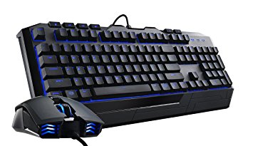 Cooler Master Devastator II Keyboard and Mouse Gaming Combo "SGB-3030-KKMF1-UK, UK Layout, Mem-chanical, Blue LED, Lightweight