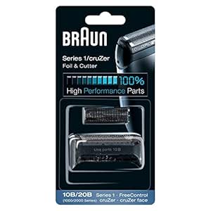 Braun Replacement Foil and Block, 1000 2000 For Free Control and Cruzer Shavers (Packaging may vary)