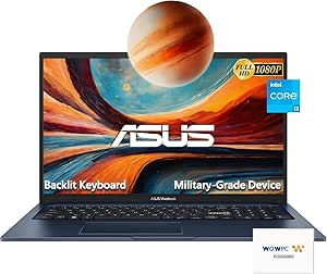 ASUS Newest 17.3" Vivobook | Intel Core i3-1215U 6-core Processor (Beat i7-1165G7) | 40GB RAM | 1TB SSD | FHD Display | Backlit Keyboard | Fingerprint Reader | Windows 11 Pro | WOWPC Recovery USB