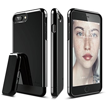 iPhone 7 Plus Case, elago [Glide][Piano Black / Piano Black] - [Multi-Option Case][Military Drop Test Certified][Sophisticated Shock Absorption] - for iPhone 7 Plus