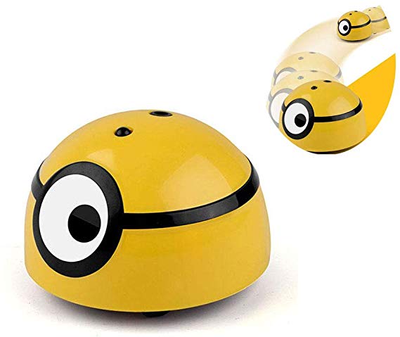 Lesgos Mini Children Induction Toy, Intelligent Cute Runaway Little Yellow Man Toy with Shinning Led Light and Lively Sound for Kids