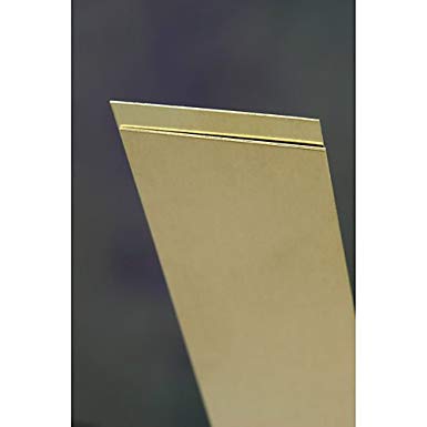 K&S Percision Metals 16404 Brass Sheet Metal Rack, 0.016" Thickness x 6" Width x 12" Length, 26 gauge, Made in USA