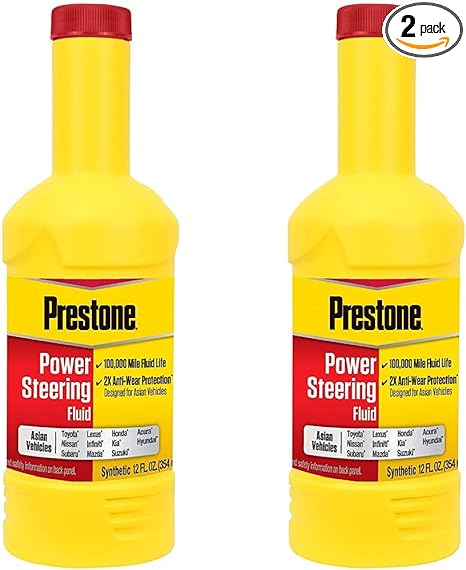 Prestone AS269 Power Steering Fluid for Asian Vehicles - 12 oz. (Pack of 2)