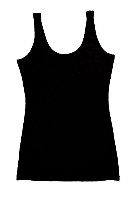 TREELANCE Organic Cotton Yoga Tank Tops. Yoga Shirts For Women. Black & White Moon Yoga Tank Top.