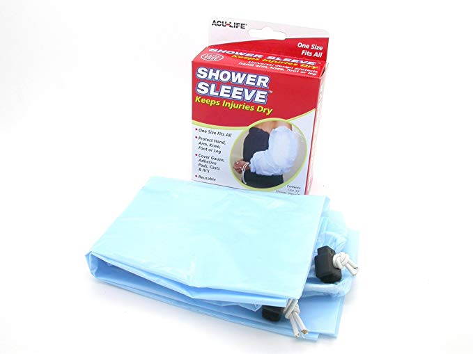 Acu-Life Adult Shower Sleeve | Safe Cover to Keep Injuries Dry at Home | for Men and Women