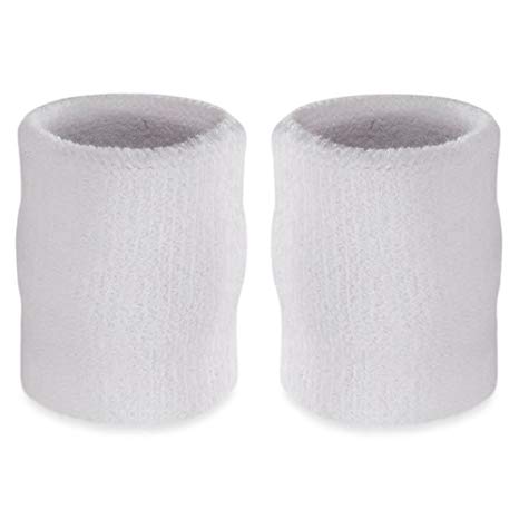 Suddora 4 Inch Arm Sweatbands - Thick Cotton Armbands for Gymnastics, Basketball, Tennis, Football