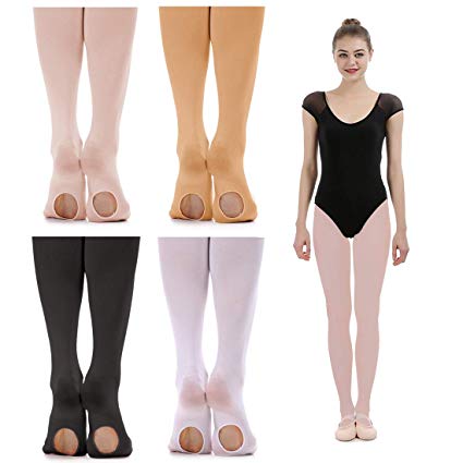 iMucci Ballet Dance Tights - Velet Convertible Ballerina Dancing Stockings