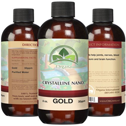 The BEST Nano Colloidal Gold Mineral - 30 Parts Per Million - Colloidal Minerals - Liquid Colloidal Gold (30 PPM, 8 Ounces)