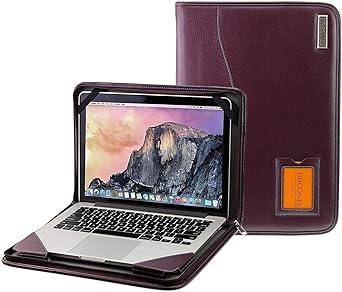 Broonel - Contour Series - Purple Heavy Duty Leather Protective Case - Compatible with Lenovo Thinkpad P53S 15.6 inch