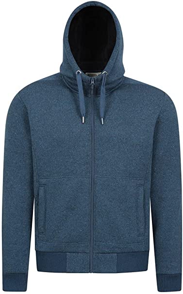 Mountain Warehouse Nevis Mens Fur Lined Hoodie - Fleece Sweatshirt