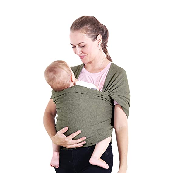 Baby Wrap Carrier – Easy-to-Use Universal Baby Wrap – Ideal Baby Slings for Newborns Babies and Children up to 35lbs – Baby Wearing Carrier in a Gift Box – Perfect Babyshower Gift Wrap - Dark Gray
