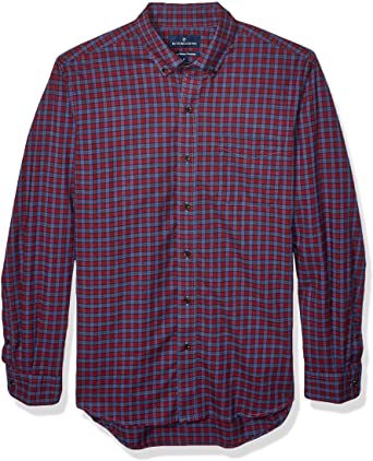 Buttoned Down Men's Classic Fit Supima Cotton Brushed Twill Plaid Sport Shirt