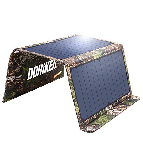 Portable Foldable Solar Panel Charger, 14W Solar Phone Charger with 3 USB Ports,Durable & Waterproof Solar Charger for Cell Phone, PowerBank, and Electronic Devices, Great for Camping, Hiking (14W)