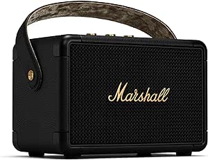 Marshall Kilburn II Bluetooth Altoparlante Portatile, Senza fili Casse, Impermeabilità IPX2, 20 ore riproduzione, Nero e ottone