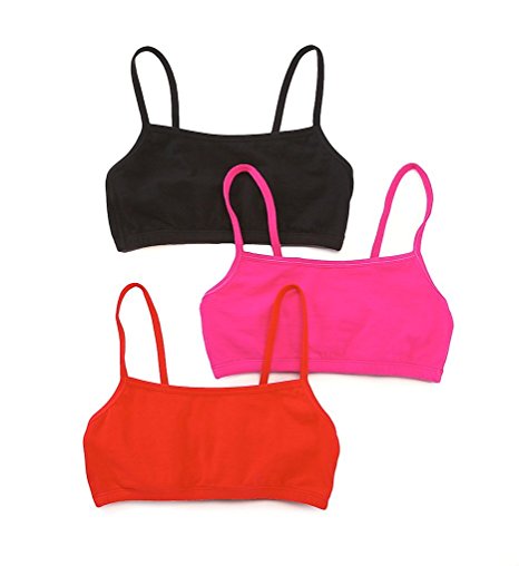 Fruit of the Loom Women's Cotton Pullover Sport Bra (Pack of 3)